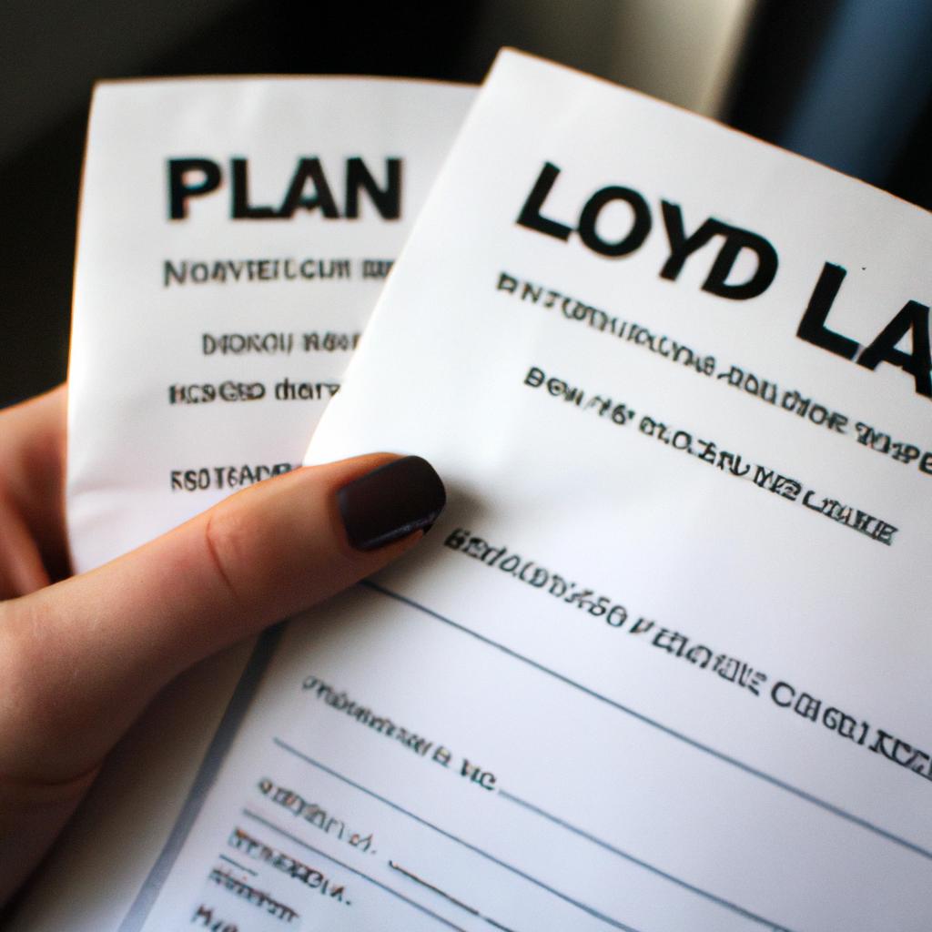 Person holding payday loan documents